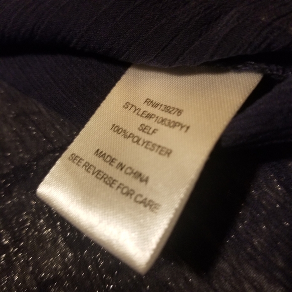 Daniel Rainn Top Womens Size Large Blue Boho Blouse Crochet - Picture 6 of 8